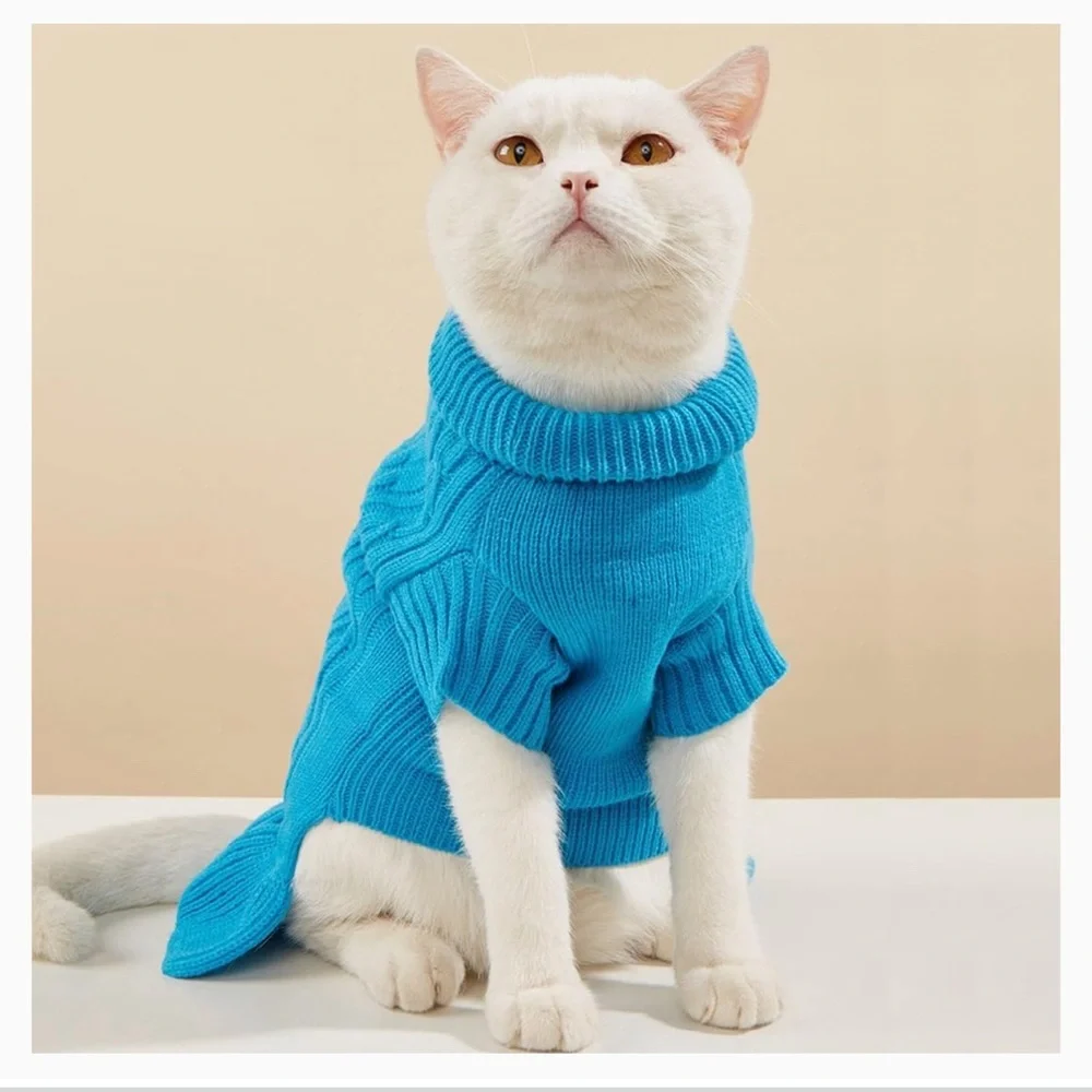 ❄️🐱Cat winter sweater, turtle neck, Size M 🐱❄️